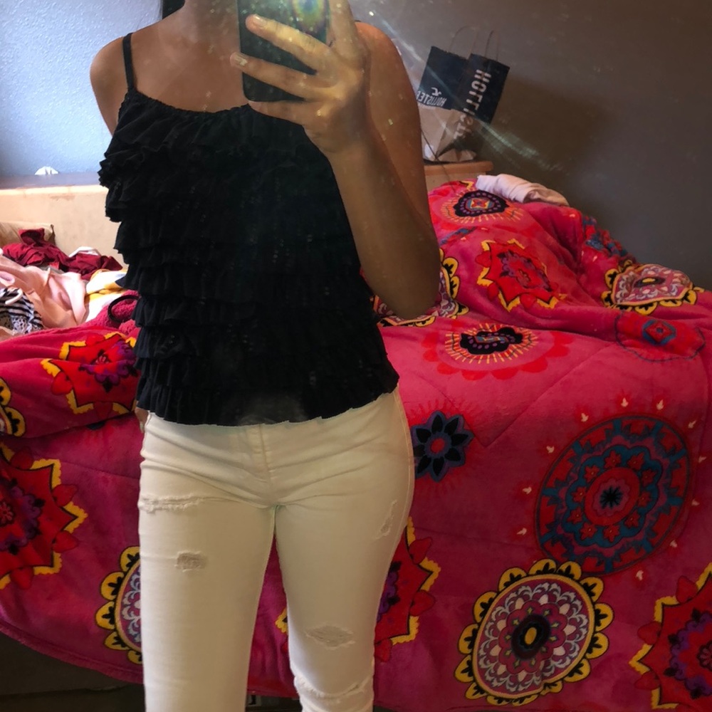 A hollister tank top dark blue only worn once
